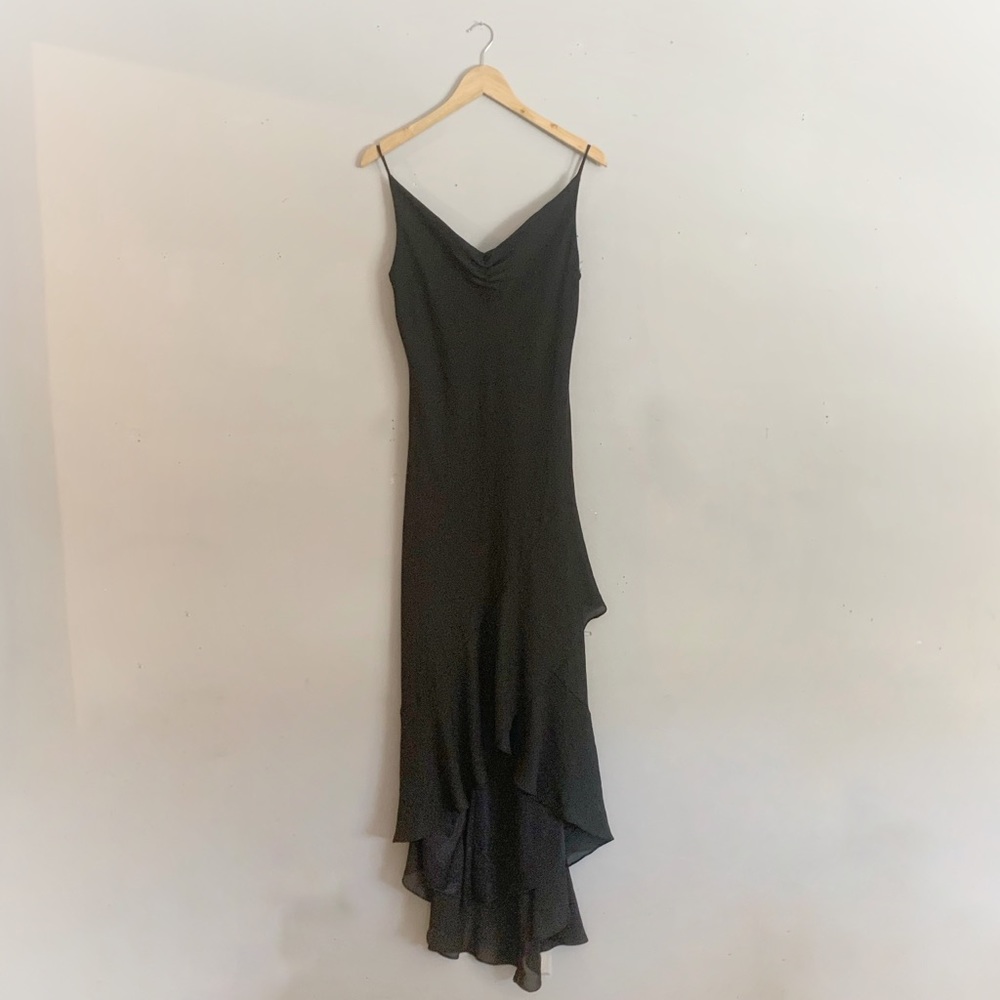 High-Low Ruffle Chiffon Cocktail Dress - Picture 2 of 3